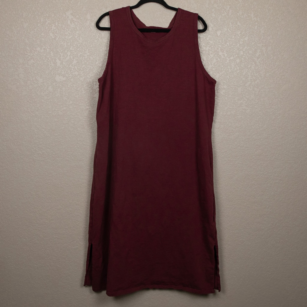 Daily Ritual maroon sleeveless midi dress-XXL